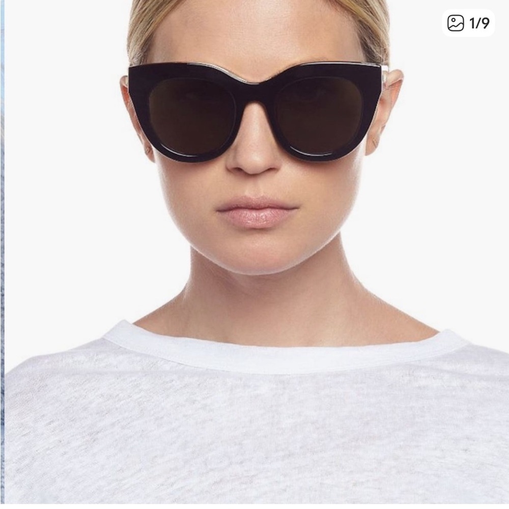 Le Specs Air heart sunglasses black